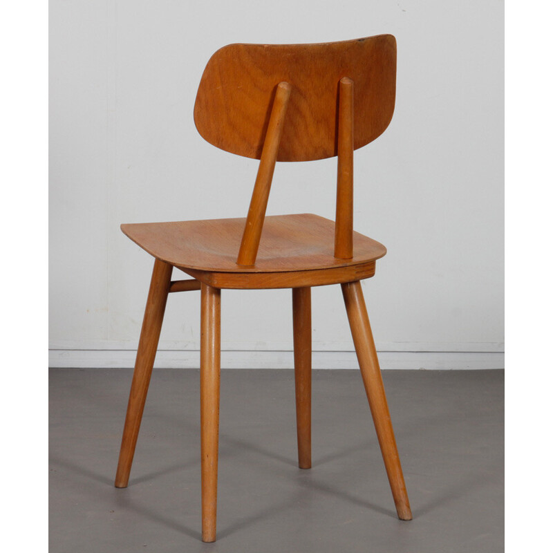 Paar vintage houten stoelen voor Ton, 1960