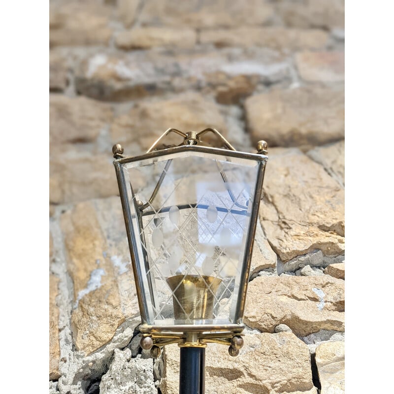 Lampada da parete vintage in ottone e metallo