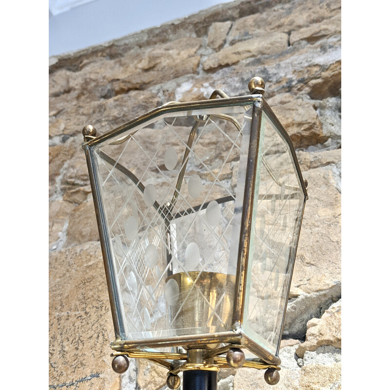 Vintage wall lamp in gold brass and metal