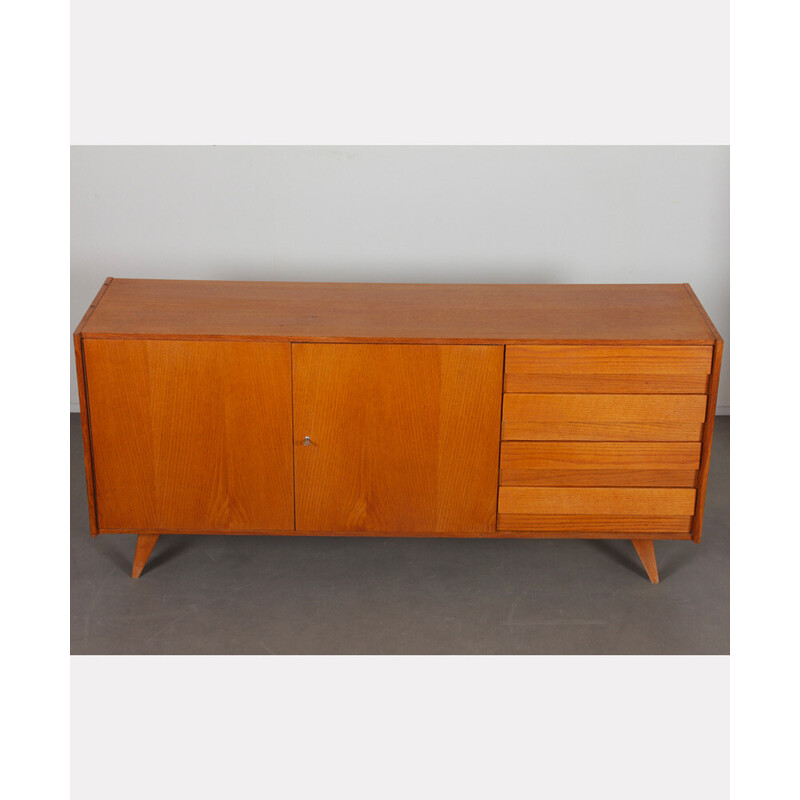 Credenza vintage in rovere e plastica U-460 di Jiroutek per Interier Praha, Repubblica Ceca 1960