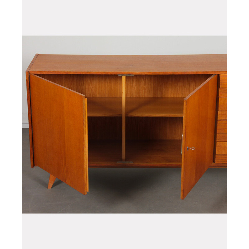 Vintage U-460 oak and plastic sideboard by Jiroutek for Interier Praha, Czech Republic 1960s