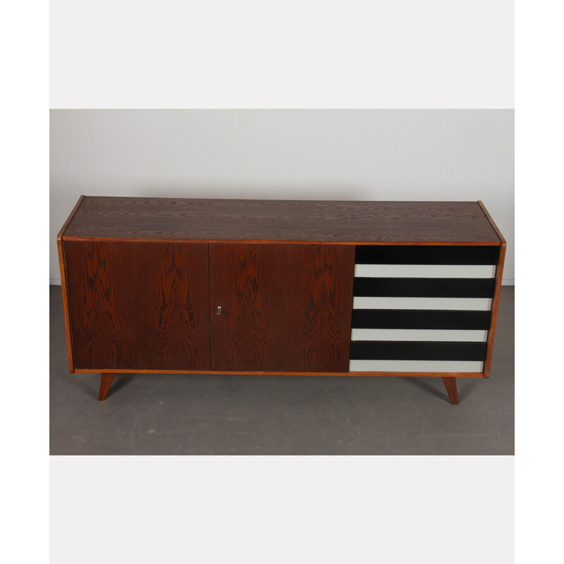 Vintage eiken en kunststof U-460 dressoir van Jiri Jiroutek voor Interier Praha, Tsjechië 1960