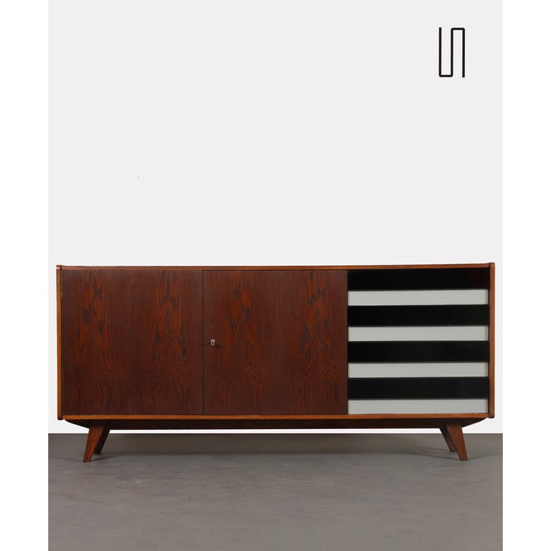 Vintage U-460 oak and plastic sideboard by Jiri Jiroutek for Interier Praha, Czech Republic 1960s