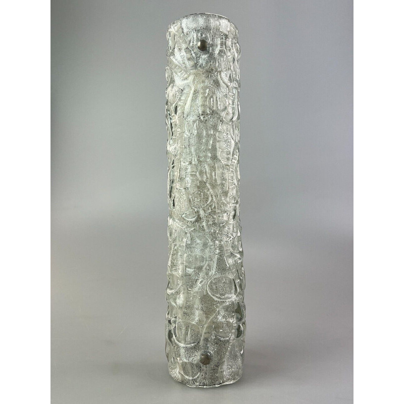 Wandlampe aus Eisglas, 1960er-1970er Jahre
