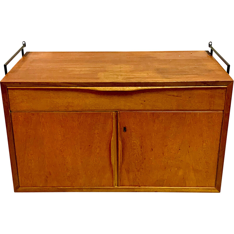 Vintage teak floating chest of drawers, Germany 1960s