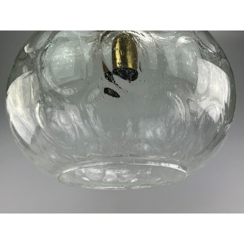 Vintage glass ceiling lamp for Glashütte Limburg, Germany 1960s-1970s