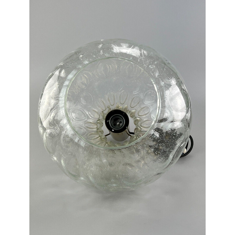 Vintage glass ceiling lamp for Glashütte Limburg, Germany 1960s-1970s