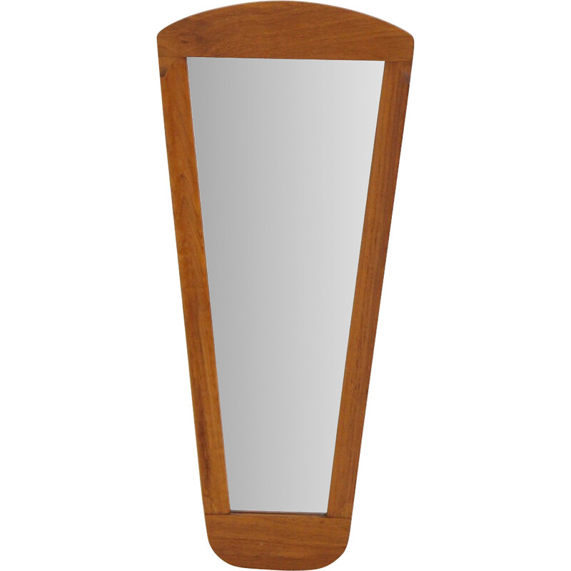 Scandinavian vintage teak mirror, Sweden 1950