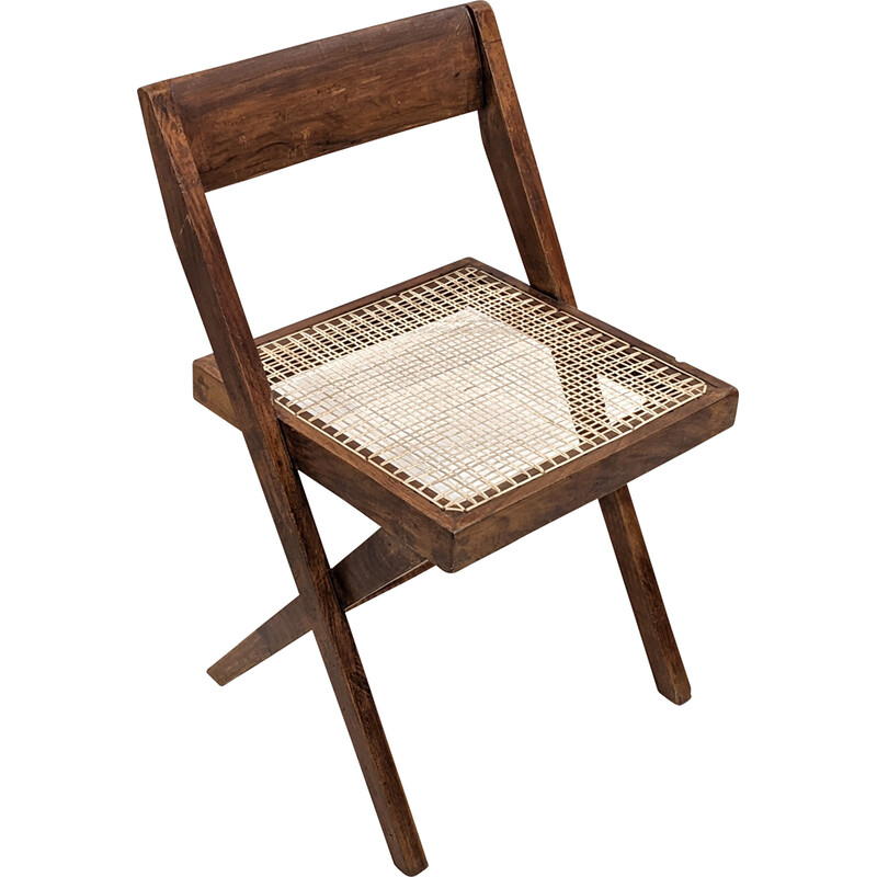 Sedia vintage modello "Library" di Pierre Jeanneret, 1960