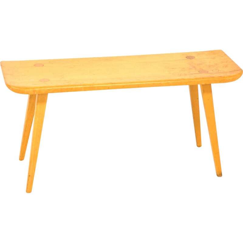 Vintage bench "Visingsö" in pine and beech by Carl Malmsten for Karl Anderssons & Söne, Sweden 1970s