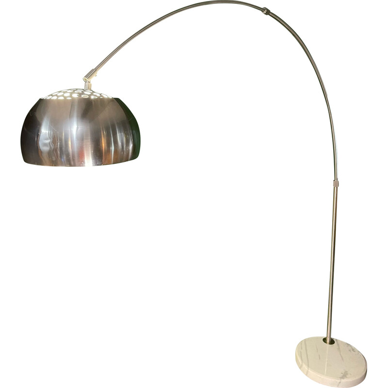 Vintage Arco Flos Lampe aus Marmor und Stahl von Achille und Pier Giacomo Castiglioni für Flos, Italien 1970er