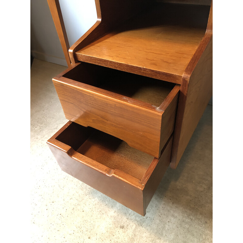 Bureau vintage avec tabouret par Jacques Hauville, 1960