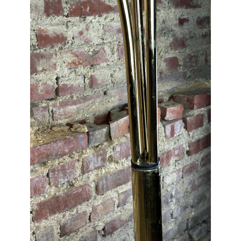 Vintage vloerlamp in verguld metaal en marmer van Goffredo Reggiani, 1970