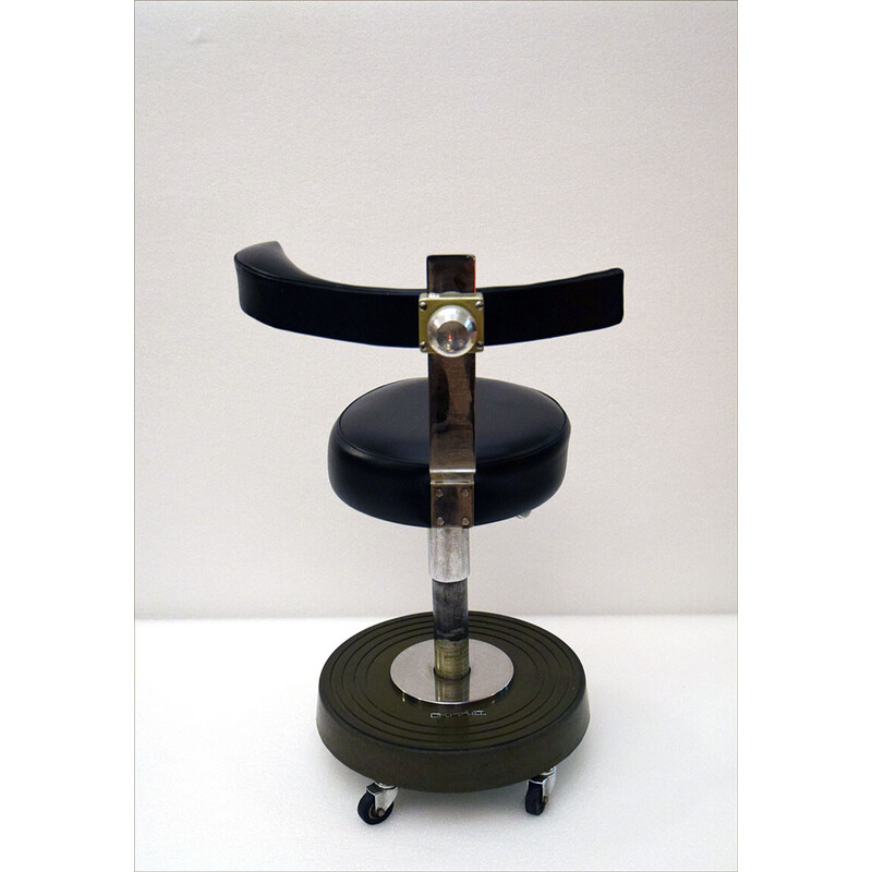 Vintage dentist's stool on wheels by Girolet, France 1960s