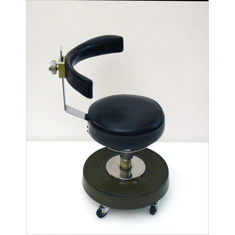 Vintage dentist's stool on wheels by Girolet, France 1960s