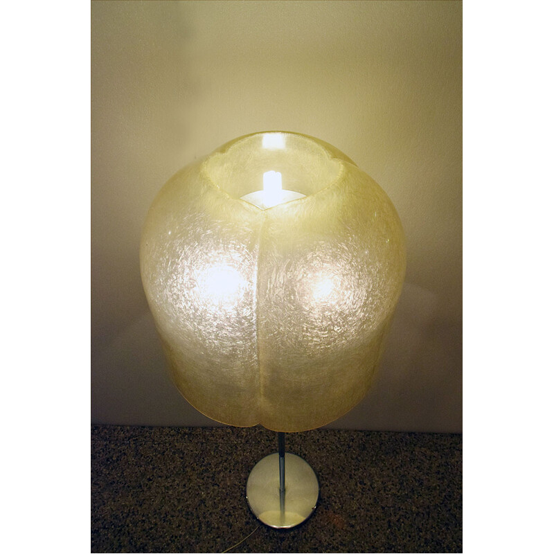Lampada da terra vintage in fibra di vetro di Valenti, anni '70