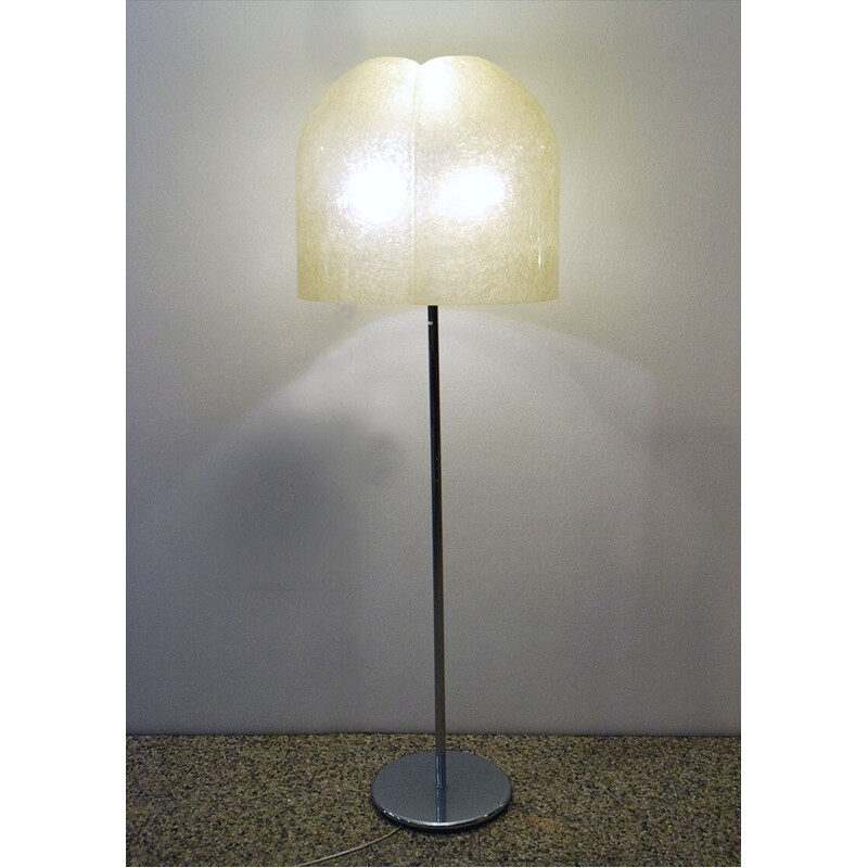 Vintage floor lamp in fiberglass by Valenti, 1970s