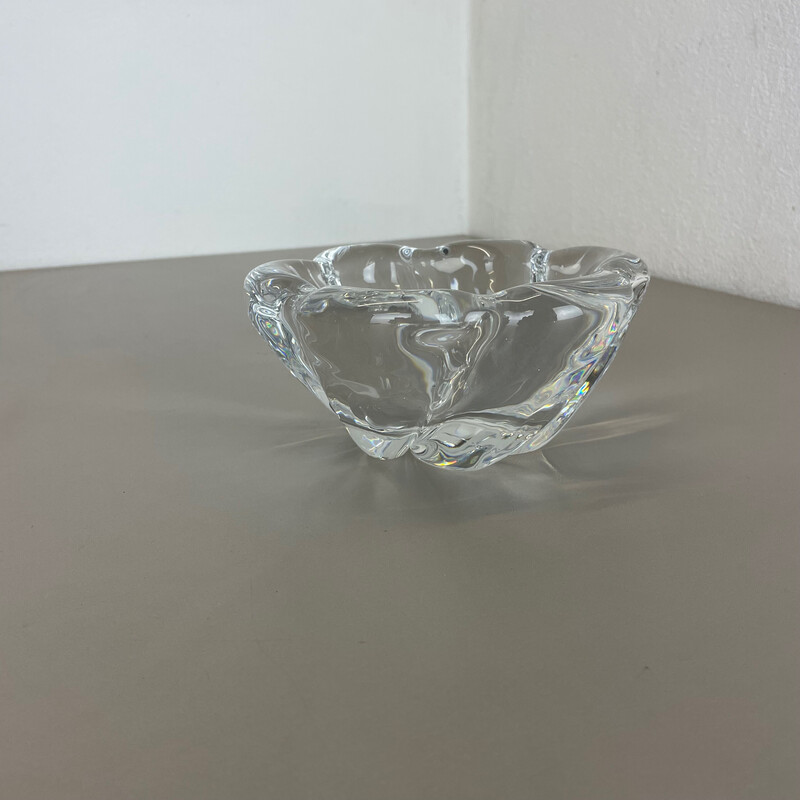 Vintage glass ashtray for Orrefors, Sweden 1970s