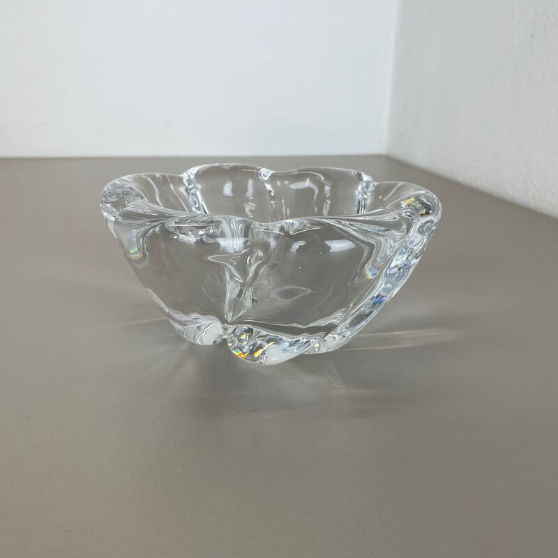 Vintage glass ashtray for Orrefors, Sweden 1970s