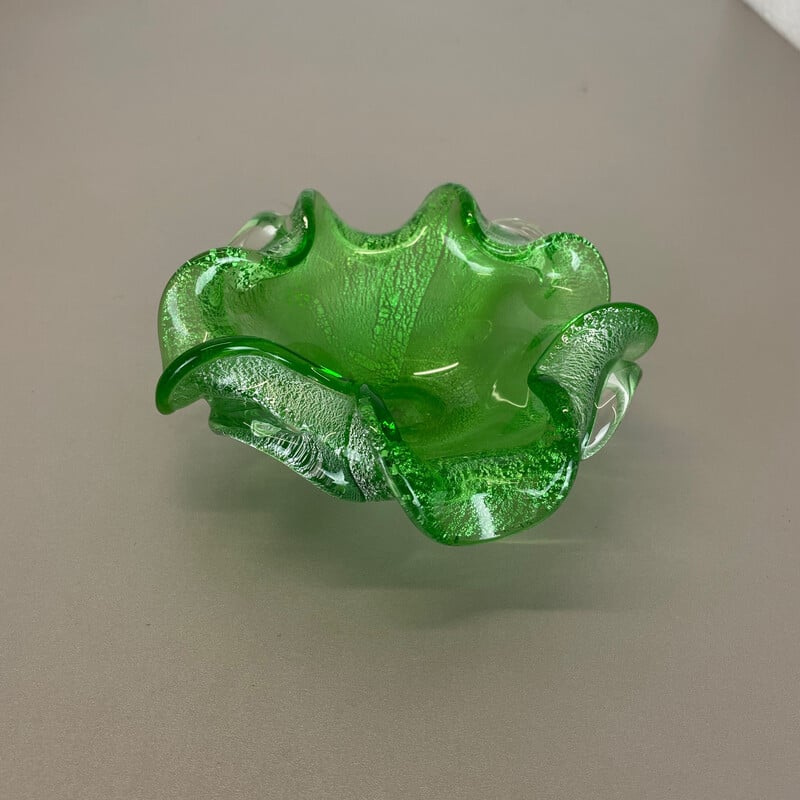 Vintage Murano glass "floral" ashtray by Barovier and Toso, Italy 1970s
