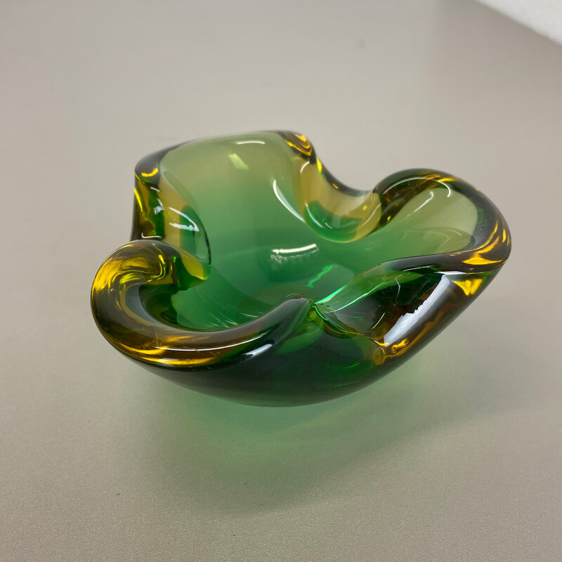 Vintage ashtray "Multi-color" in Murano glass, Italy 1970s