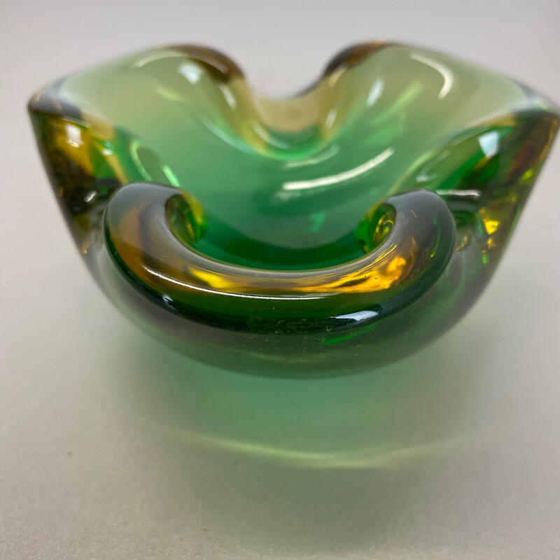 Vintage ashtray "Multi-color" in Murano glass, Italy 1970s