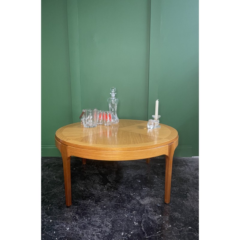 Vintage ronde teakhouten salontafel voor Stonehill, Verenigd Koninkrijk 1960