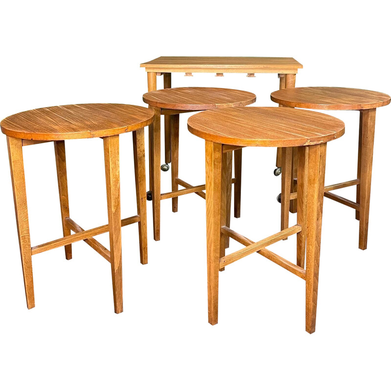 Tables gigognes vintage en teck par Poul Hundevad pour Novy Domov, 1960