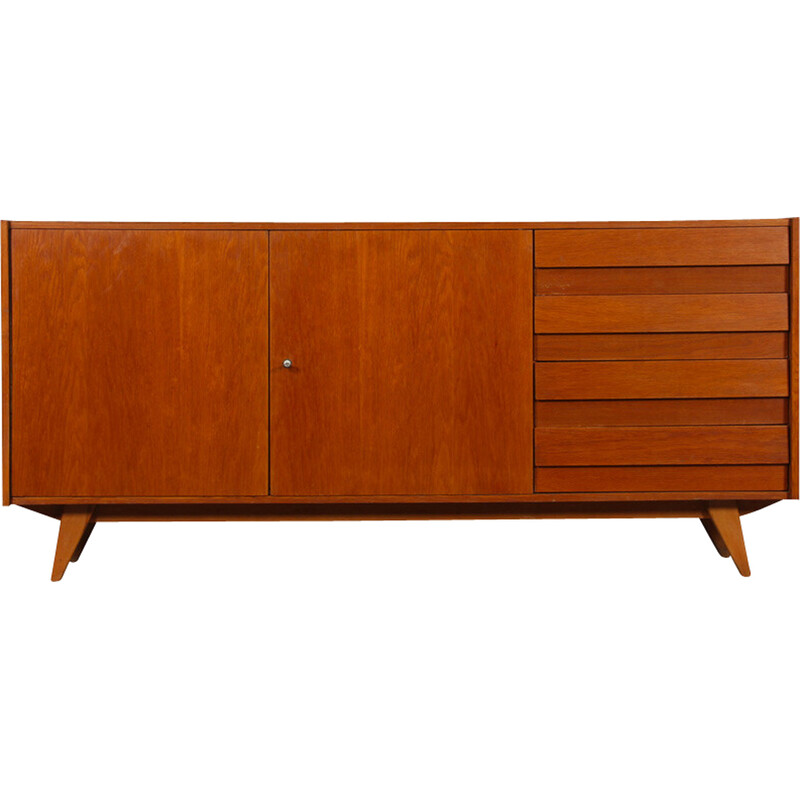 Vintage U-460 houten dressoir van Jiroutek voor Interier Praha, 1960