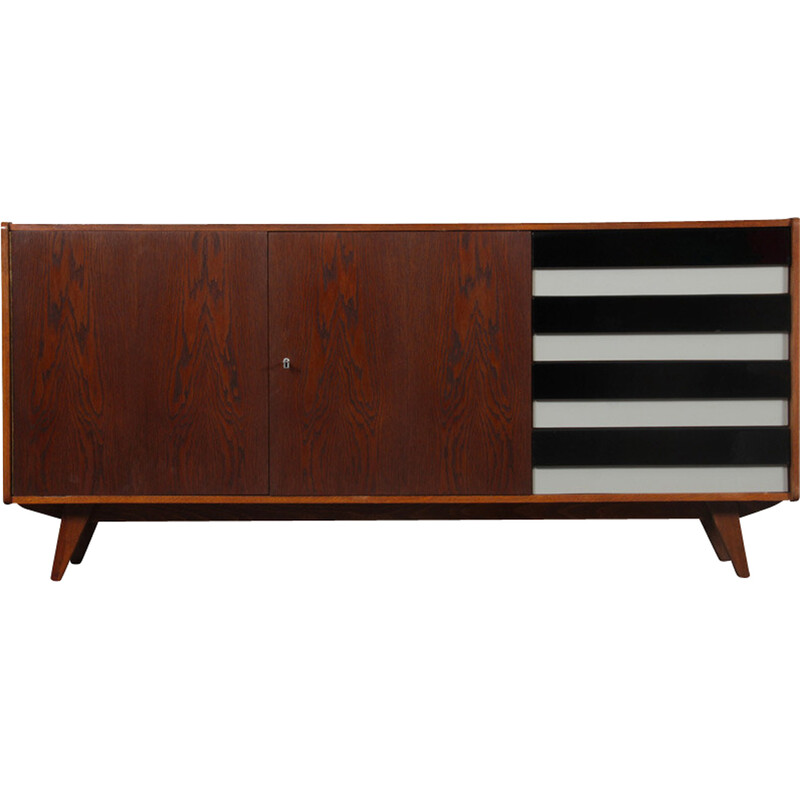 Vintage U-460 oak and plastic sideboard by Jiri Jiroutek for Interier Praha, Czech Republic 1960s