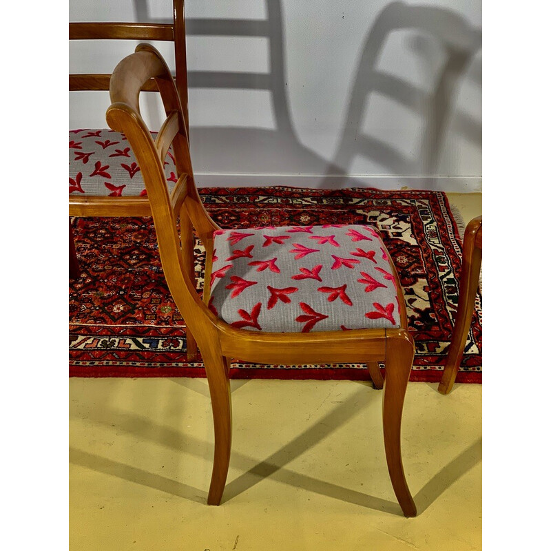 Set of 4 vintage cherry wood chairs