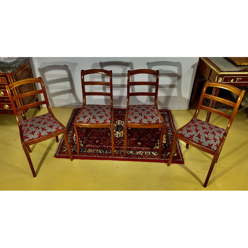 Set di 4 sedie vintage in ciliegio