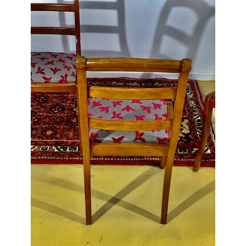 Set of 4 vintage cherry wood chairs