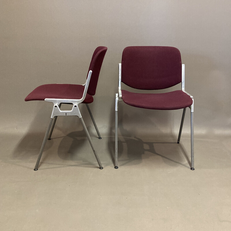 Silla vintage de aluminio y metal de Giancarlo Piretti para Castelli, 1960