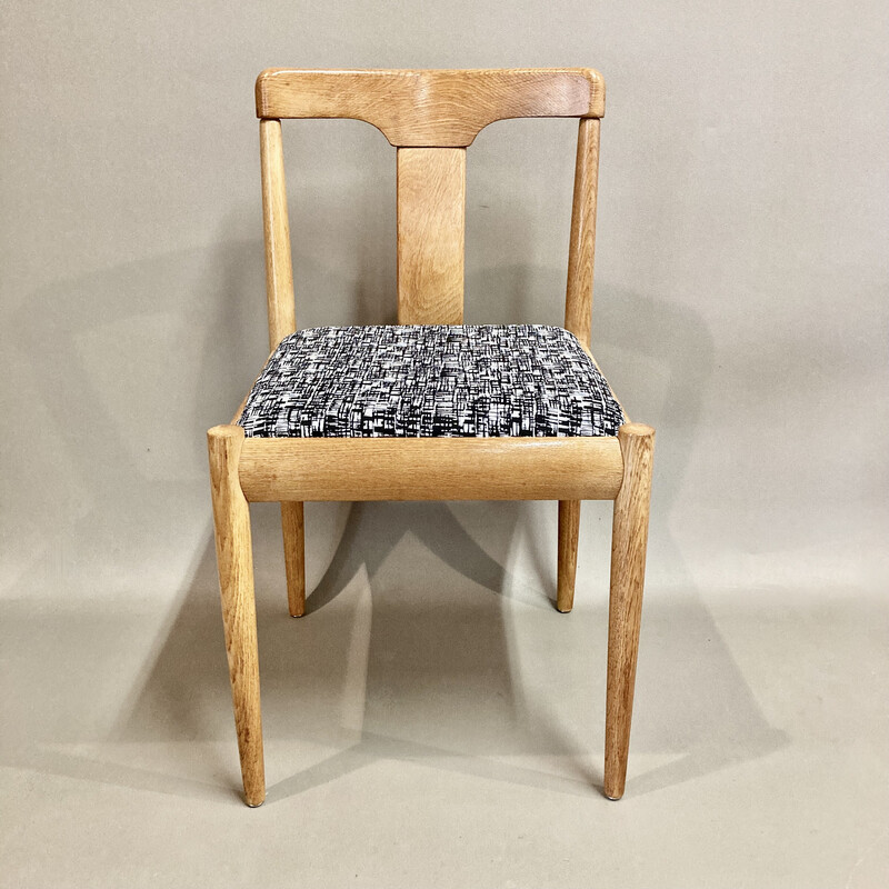 Set of 4 vintage Scandinavian oakwood chairs, 1950s