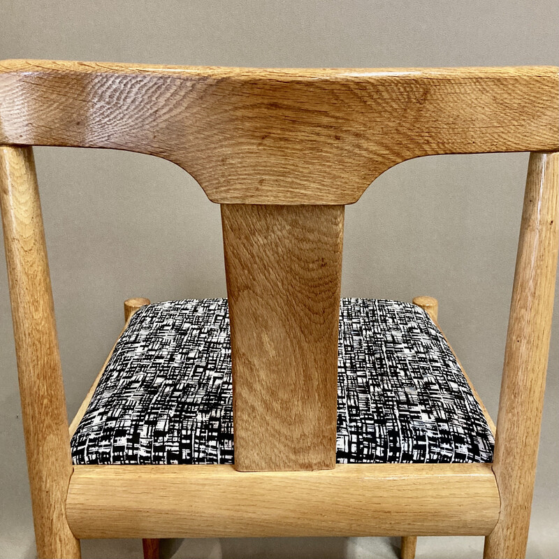 Set of 4 vintage Scandinavian oakwood chairs, 1950s
