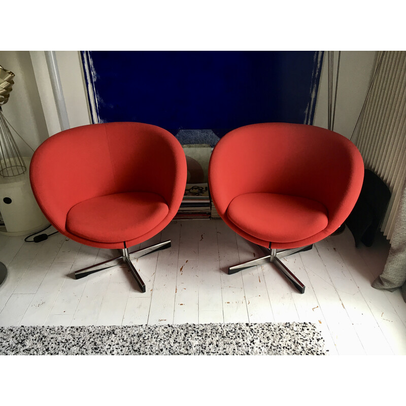 Pair of vintage armchairs "Planet" by Sven Ivar Dysthe for Fora Form
