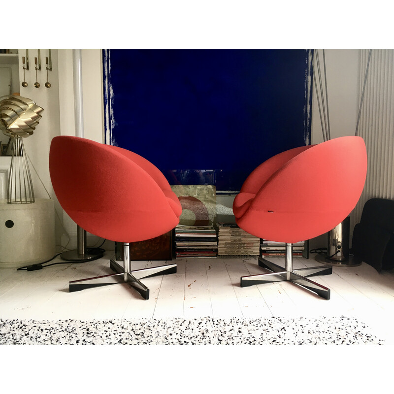 Pair of vintage armchairs "Planet" by Sven Ivar Dysthe for Fora Form