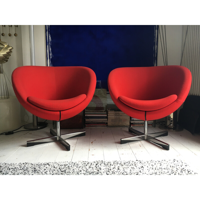 Pair of vintage armchairs "Planet" by Sven Ivar Dysthe for Fora Form
