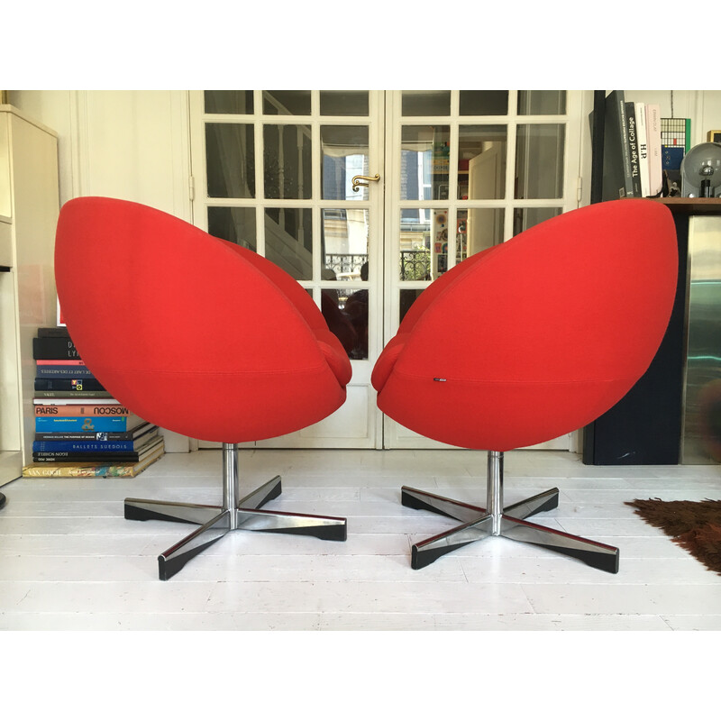 Paar vintage "Planet" fauteuils van Sven Ivar Dysthe voor Fora Form