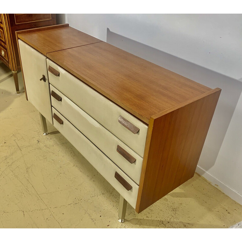 Vintage teak chest of drawers by Roger Landault, 1960