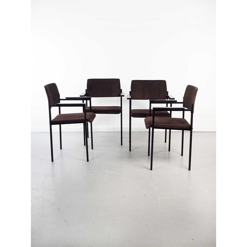 Satz von 4 alten Thonet-Stühlen, 1960er Jahre