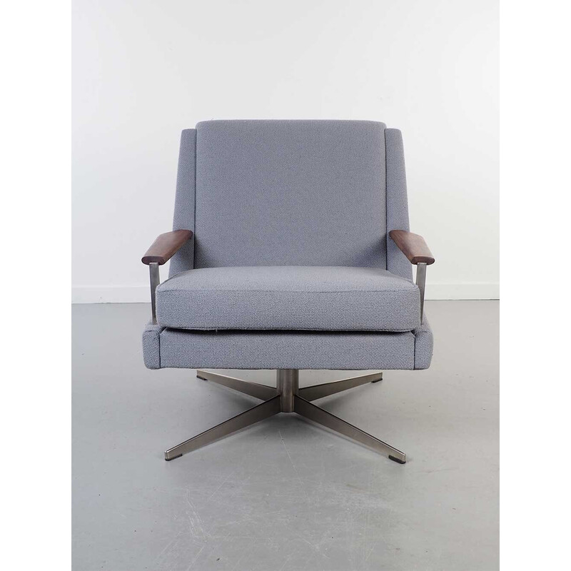 Vintage grey blue armchair Topform, 1960s