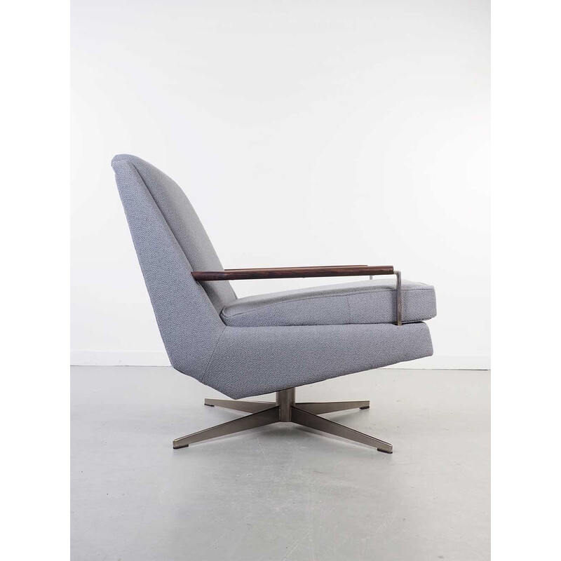 Vintage grijs blauwe fauteuil Topform, 1960