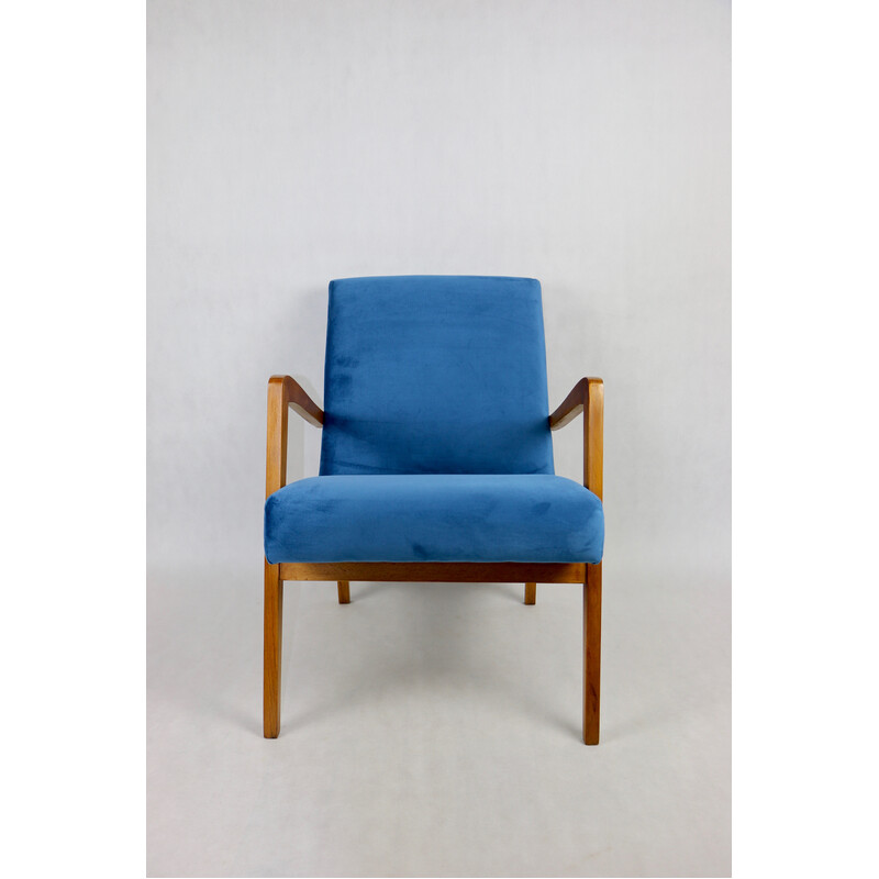 Fauteuil polonais vintage en bleu océan, 1970