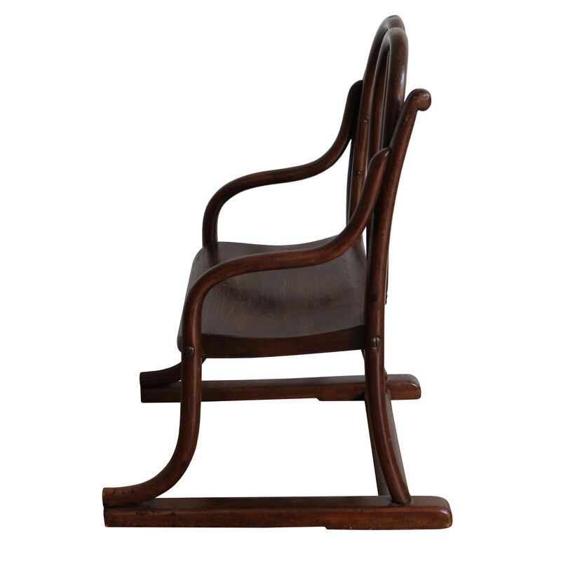 Silla infantil vintage de madera curvada de Gebrüder Thonet, 1885