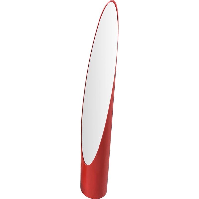 Miroir vintage Unghia Lippenstift rouge par Rodolfo Bonetto