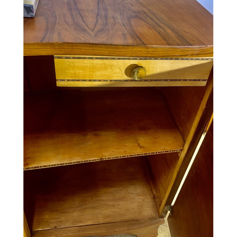 Vintage Art Deco wooden highboard, 1920s