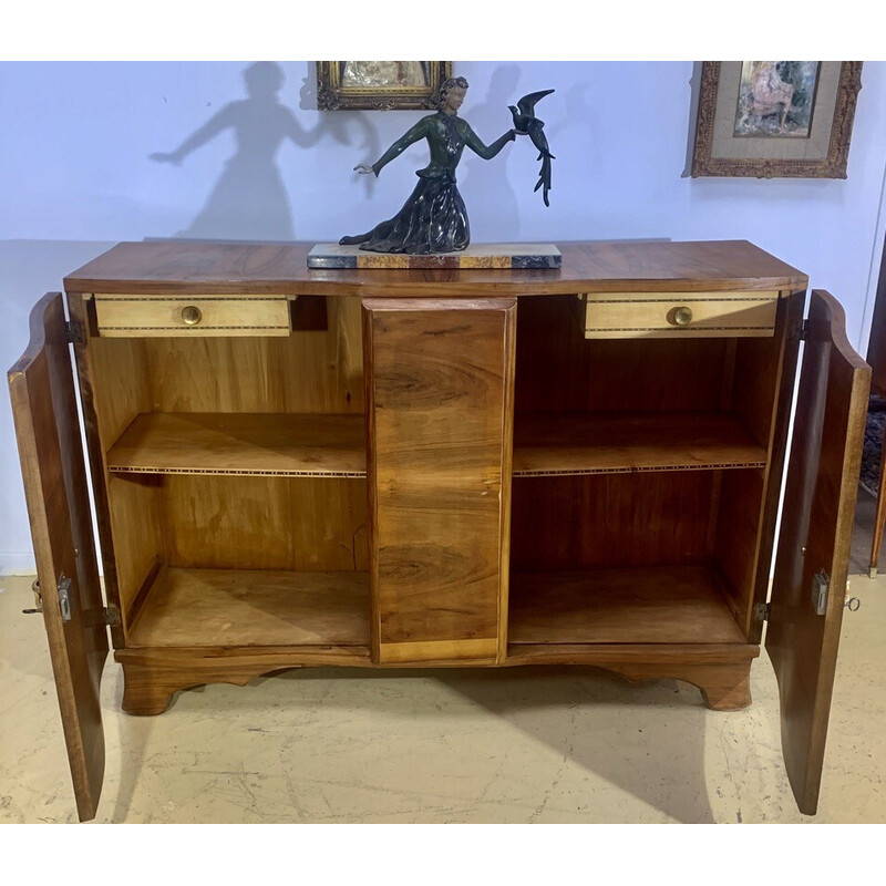 Buffet vintage Art Déco en bois, 1920