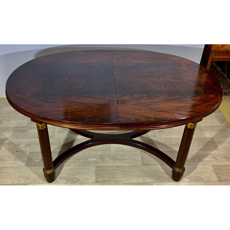 Vintage mahogany table with integrated extensions